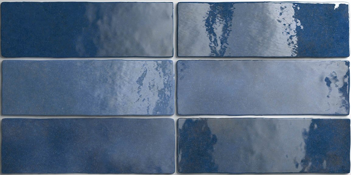 Керамическая плитка Equipe Artisan Colonial Blue 24470, цвет синий, поверхность глянцевая, прямоугольник, 65x200