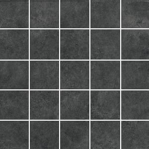 Мозаика Iris Hard Leather Dark Mosaico 5 R11 868677, цвет чёрный тёмный, поверхность натуральная противоскользящая, квадрат, 300x300