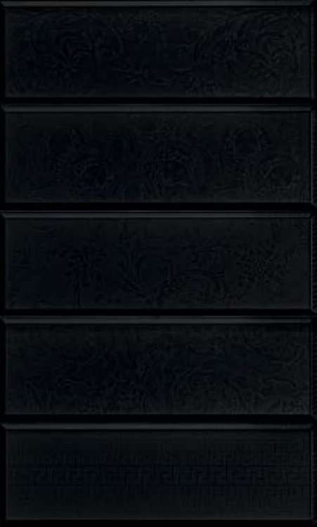 Керамическая плитка Versace Solid Gold Mix Patchwork Black 265012, цвет чёрный, поверхность глянцевая, прямоугольник, 200x600
