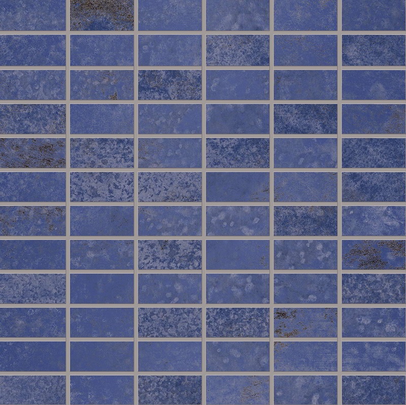 Мозаика Viva Narciso Mosaico Zaffiro Lappato Lucido EGVN, цвет синий, поверхность глянцевая лаппатированная, квадрат, 300x300