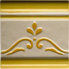 Декоративные элементы Vives Aranda Duque Ocre, цвет жёлтый, поверхность глянцевая, квадрат, 130x130