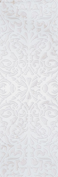 Декоративные элементы Gracia Ceramica Stazia White Decor 01, цвет белый, поверхность глянцевая, прямоугольник, 300x900