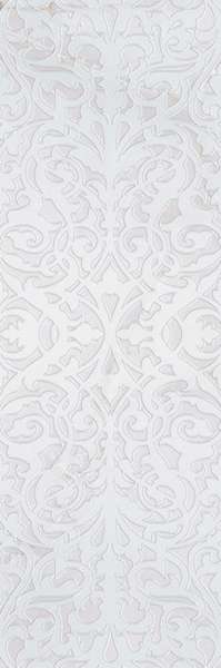 Декоративные элементы Gracia Ceramica Stazia White Decor 01, цвет белый, поверхность глянцевая, прямоугольник, 300x900