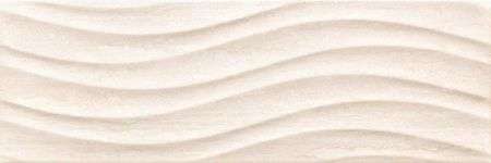 Керамическая плитка Ceramika Color Salomea Cream Wave, цвет бежевый, поверхность глянцевая, прямоугольник, 250x750