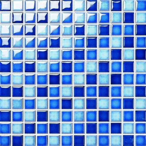 Мозаика NS Mosaic PW2323-03, цвет синий, поверхность глянцевая, квадрат, 300x300