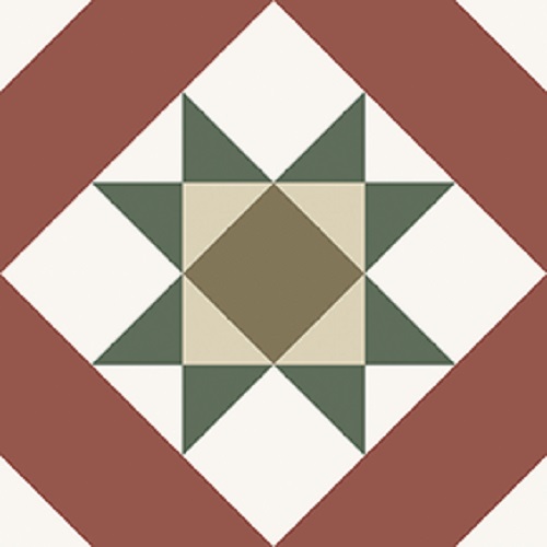 Керамогранит Nanda Tiles Kompas Vetro, цвет разноцветный, поверхность матовая натуральная, квадрат, 200x200