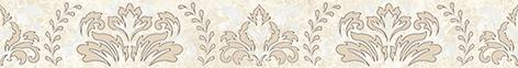 Бордюры Laparet Persey damask бежевый 56-03-11-456-3, цвет коричневый бежевый, поверхность глянцевая, прямоугольник, 50x400