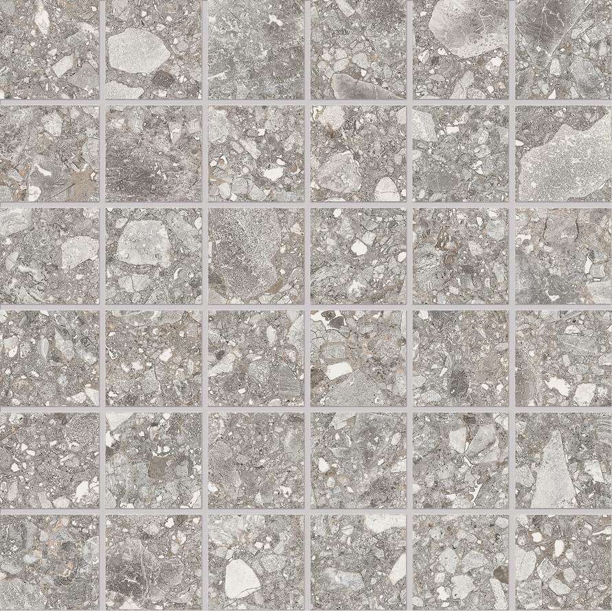 Мозаика Ergon Lombarda Mosaico Grigio Lappato E0K3, цвет серый, поверхность лаппатированная, квадрат, 300x300