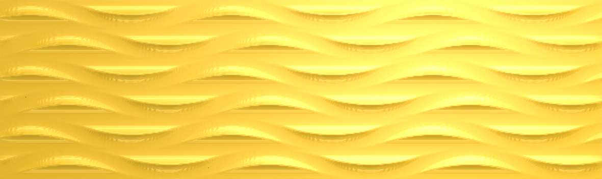 Декоративные элементы Aparici Glaciar Gold Wave, цвет жёлтый, поверхность глянцевая, прямоугольник, 298x996