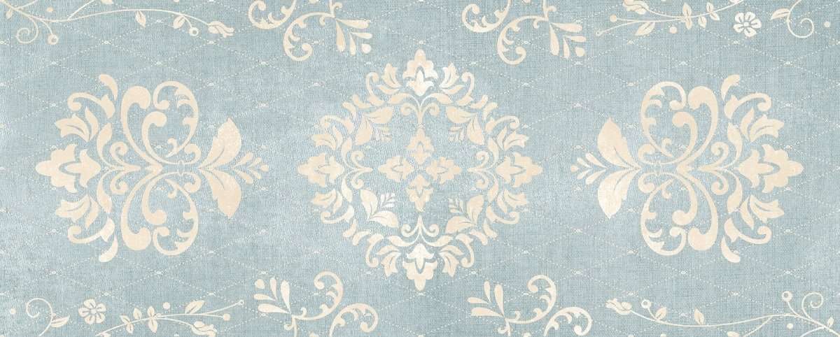 Декоративные элементы Mayolica Victorian Decor, цвет голубой, поверхность глянцевая, прямоугольник, 280x750