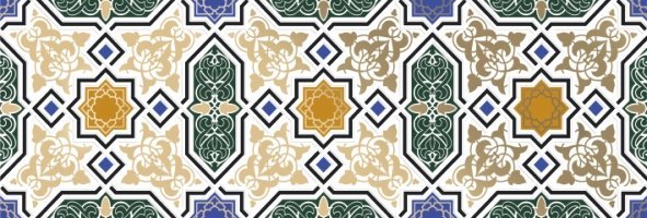 Бордюры Керамин Фриз Марокко, цвет разноцветный, поверхность глянцевая, прямоугольник, 132x400