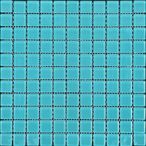 Мозаика Natural Mosaic Color Palette A-103 (Стекло), цвет бирюзовый, поверхность глянцевая, квадрат, 300x300