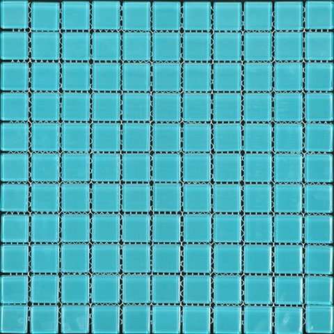 Мозаика Natural Mosaic Color Palette A-103 (Стекло), цвет бирюзовый, поверхность глянцевая, квадрат, 300x300