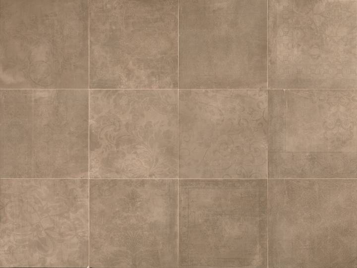 Декоративные элементы Fondovalle Portland Decorato Lassen, цвет коричневый, поверхность матовая, квадрат, 800x800