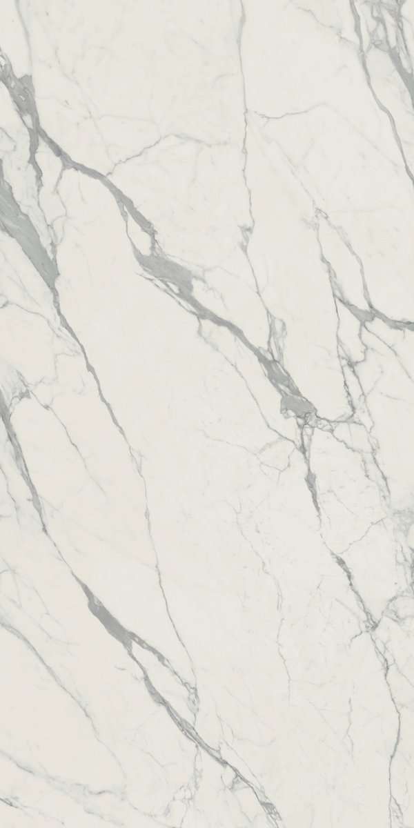 Широкоформатный керамогранит ABK Statuario Light Slab B 12mm Lux PF60009818, цвет белый серый, поверхность полированная, прямоугольник, 1635x3230