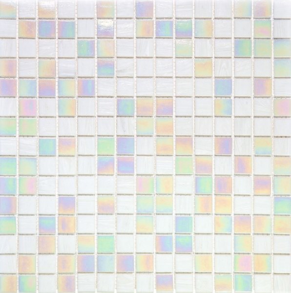 Мозаика Alma Mosaic Смеси 20 Frost(m) CN/617-2(m), цвет белый, поверхность глянцевая, квадрат, 327x327