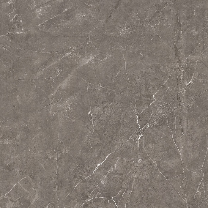 Керамогранит Caramelle Mosaic Marble Nuvola Antracite Pol, цвет серый, поверхность глянцевая полированная, квадрат, 600x600