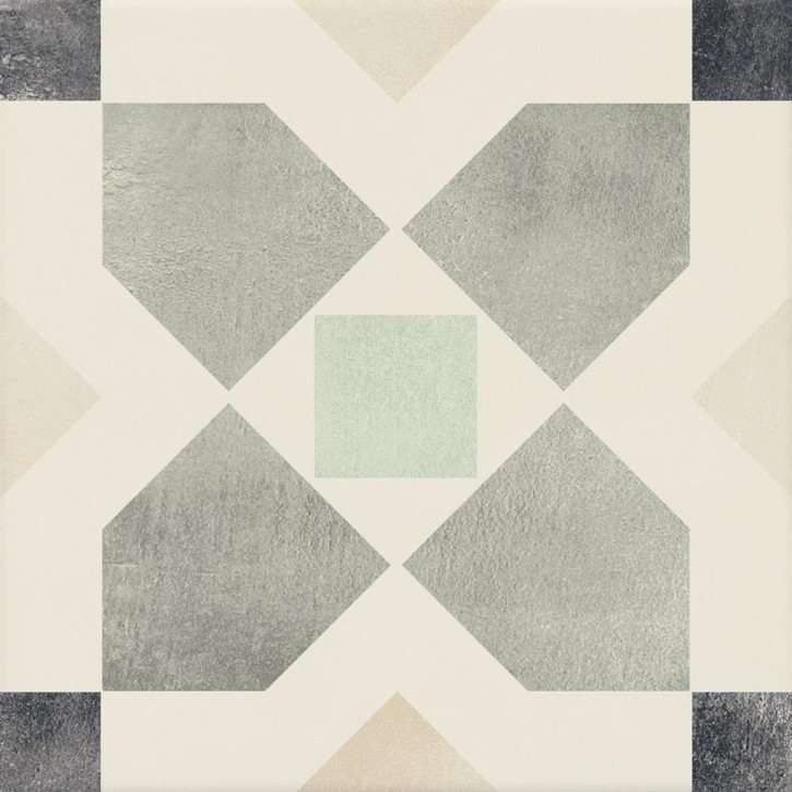 Керамическая плитка Jasba Pattern Mehrfarbig 44401H, цвет бежевый, поверхность матовая, квадрат, 197x197