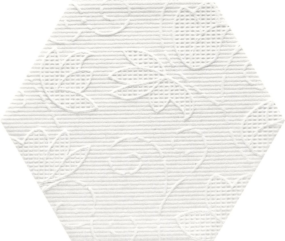 Керамическая плитка Natucer Art Dali Hex.Rampa Moon, цвет белый, поверхность сатинированная, прямоугольник, 114x130
