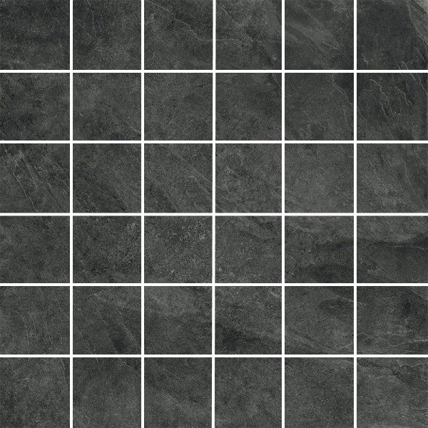 Мозаика Ariana Mineral Mosaico Graphite PF60001952, цвет серый, поверхность матовая, квадрат, 300x300