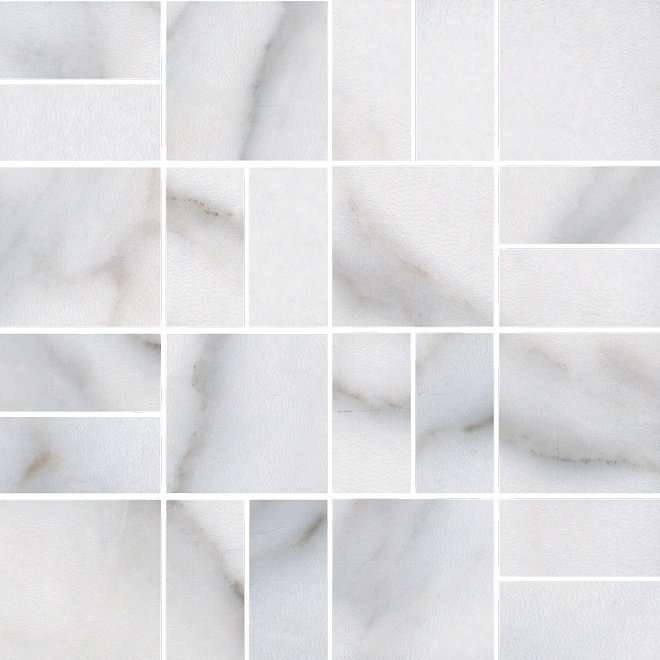 Мозаика Kerama Marazzi Декор Виндзор мозаичный SG167\001, цвет белый, поверхность лаппатированная, квадрат, 300x300
