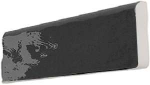 Бордюры Wow Crafted Bullnose Handmade Black 99526, цвет чёрный, поверхность глянцевая, прямоугольник, 35x150