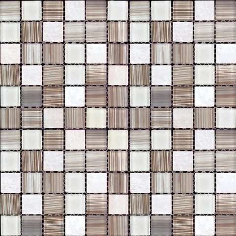 Мозаика Natural Mosaic Madras MSD-428 (MSDH-428), цвет разноцветный, поверхность глянцевая, квадрат, 300x300