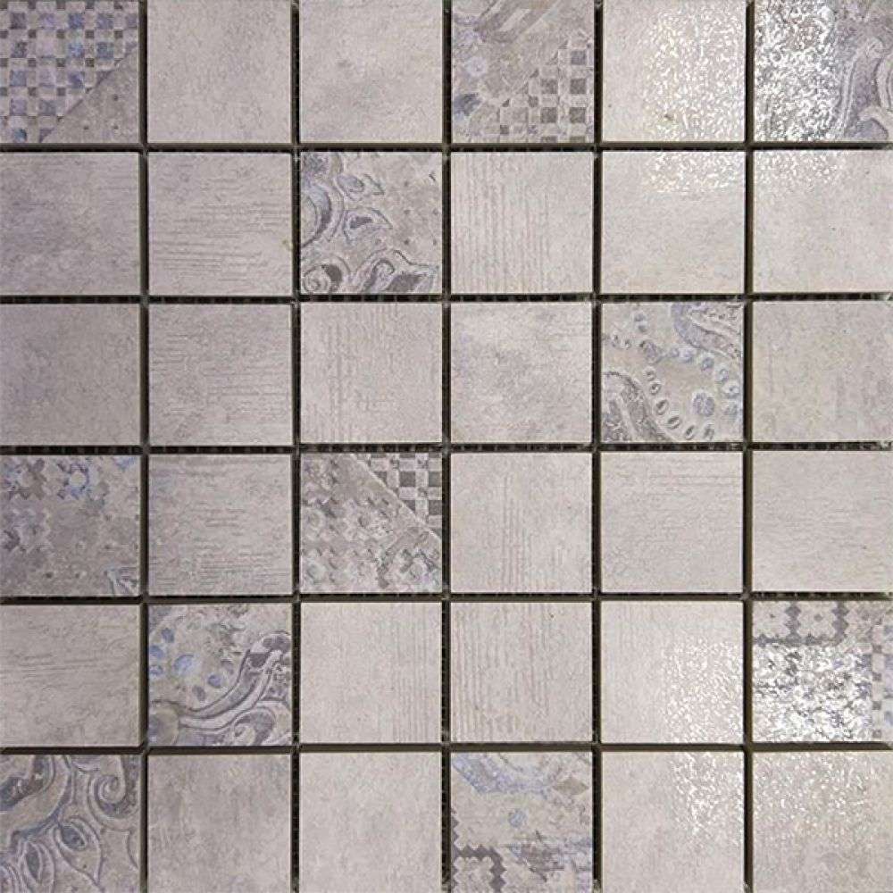 Мозаика Absolut Keramika Troya Mosaico Troya Mix ABSMIX, цвет серый, поверхность лаппатированная, квадрат, 300x300
