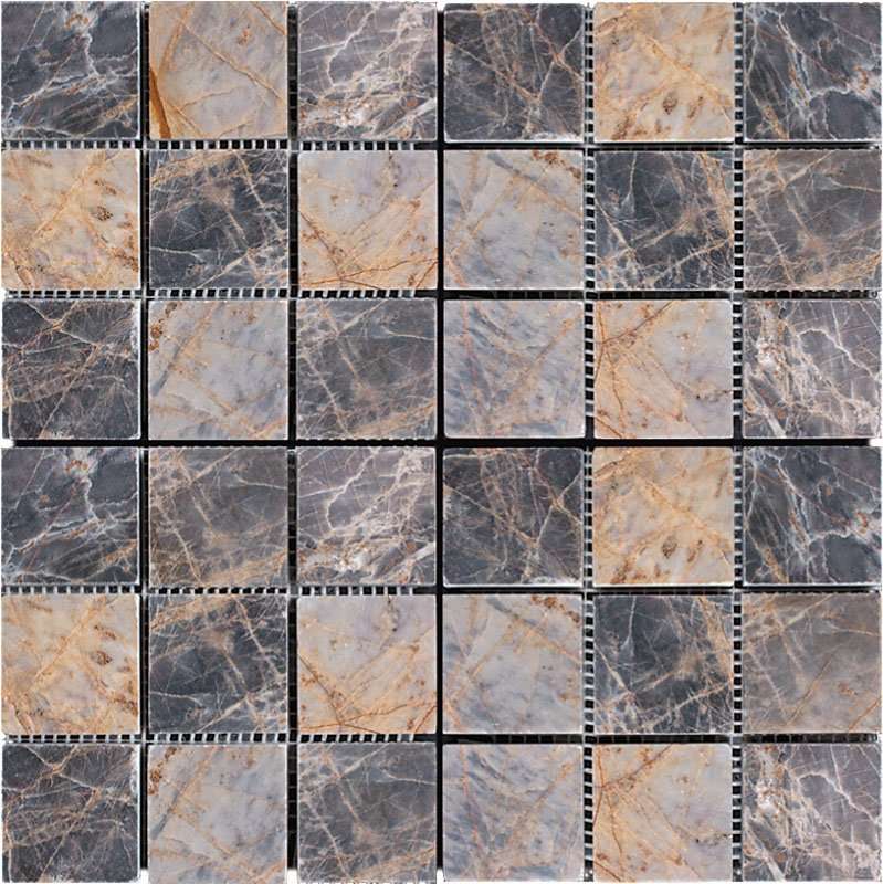 Мозаика Natural Mosaic Adriatica (4,8X4,8) 7M024-48P, цвет серый, поверхность полированная, квадрат, 305x305