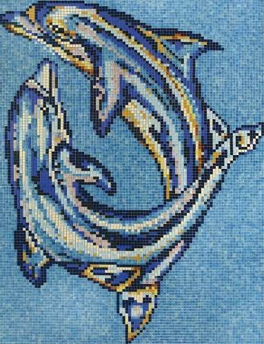 Панно Ezarri Панно D-16, цвет голубой, поверхность матовая, прямоугольник, 2370x3280