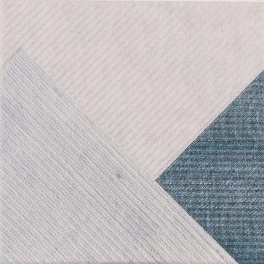 Керамическая плитка  Shapes 3 Stripes Mix Denim 187563, цвет серый, поверхность матовая, квадрат, 250x250