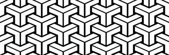 Декоративные элементы Heralgi Patchwork Dec.2 White, цвет чёрно-белый, поверхность глянцевая, прямоугольник, 100x300