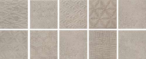 Декоративные элементы Baldocer Asphalt Mud, цвет серый коричневый, поверхность матовая, квадрат, 150x150