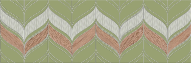Декоративные элементы Emtile Milagro Lan Deco Olive, цвет разноцветный, поверхность глянцевая, прямоугольник, 200x600