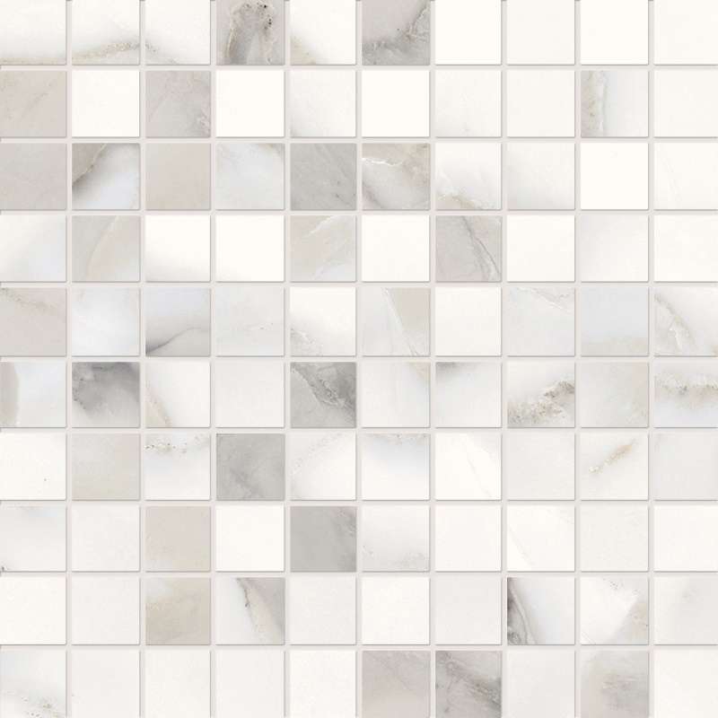 Мозаика Provenza Unique Marble Mosaico 3X3 Calacatta Regale Lappato EL65, цвет белый серый, поверхность лаппатированная, квадрат, 300x300