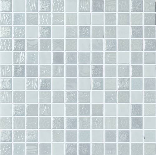 Мозаика Onix Mosaico Rev. Natureblends Indico Malla, цвет серый, поверхность глянцевая, квадрат, 311x311