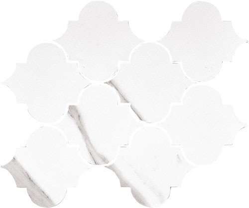 Мозаика Vallelunga Carrara Toledo (T8) 60004161, цвет белый, поверхность полированная, прямоугольник, 330x275