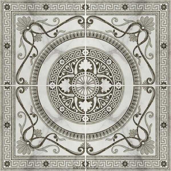 Панно Cifre Roseton Varesse, цвет серый, поверхность глянцевая, квадрат, 900x900