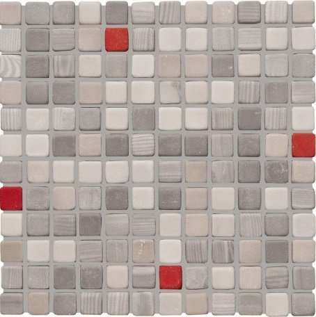 Мозаика Leonardo 65 Parallelo MK. Mix, цвет серый, поверхность матовая, квадрат, 300x300