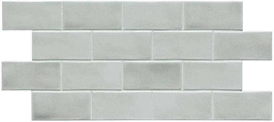 Керамическая плитка Grazia Melange Light Grey MM5, цвет серый, поверхность глянцевая, под кирпич, 65x130