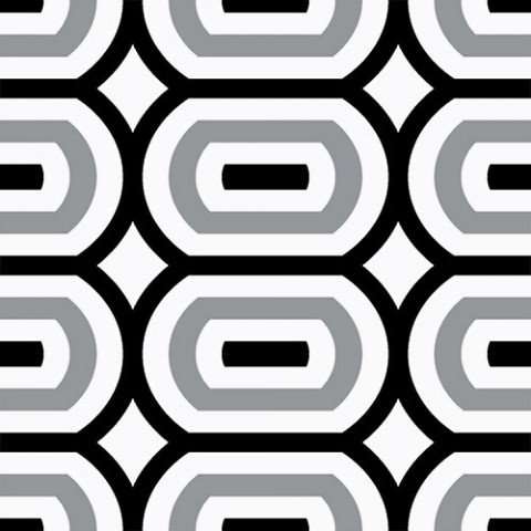 Декоративные элементы Vallelunga Colibri Nero Dec D1 6000282, цвет чёрно-белый, поверхность матовая, квадрат, 125x125