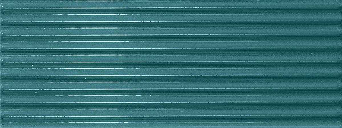Керамическая плитка Ergon Abacus Brick Plisse Lux Petrolio ELHL, цвет зелёный, поверхность глянцевая рельефная, прямоугольник, 75x200