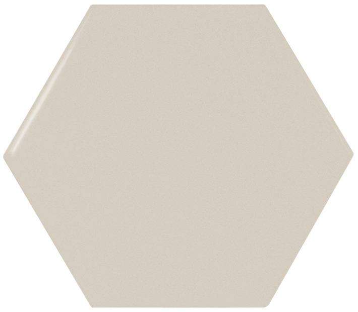 Керамическая плитка Equipe Scale Hexagon Greige 23294, цвет бежевый, поверхность глянцевая, шестиугольник, 107x124