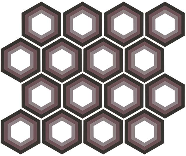 Декоративные элементы Casa Dolce Casa Neutra 03 Shades Decor 6mm 752906, цвет разноцветный, поверхность матовая, шестиугольник, 614x708