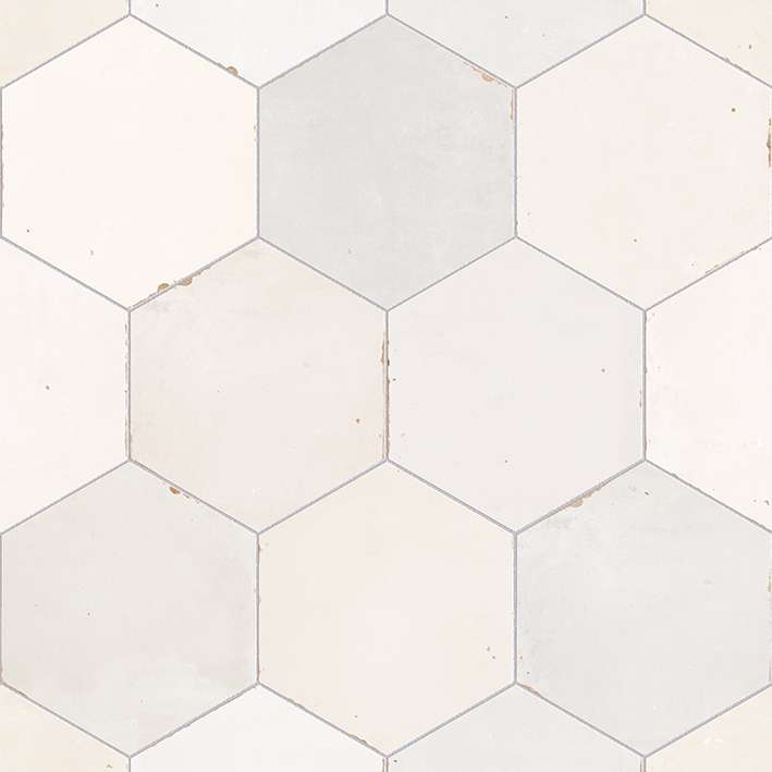 Керамическая плитка L'Antic Colonial Sadasi Ifrane L138001461, цвет белый, поверхность матовая, шестиугольник, 120x140