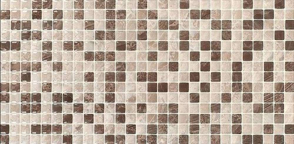 Декоративные элементы Keratile Danae Cube Crema, цвет коричневый, поверхность глянцевая, прямоугольник, 250x500