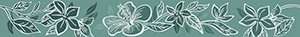 Бордюры Керлайф Elissa Fiore Mare, цвет бирюзовый, поверхность глянцевая, прямоугольник, 62x505