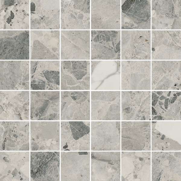 Мозаика Italon Continuum Stone Grey Mosaico 610110001024, цвет серый, поверхность матовая, квадрат, 300x300