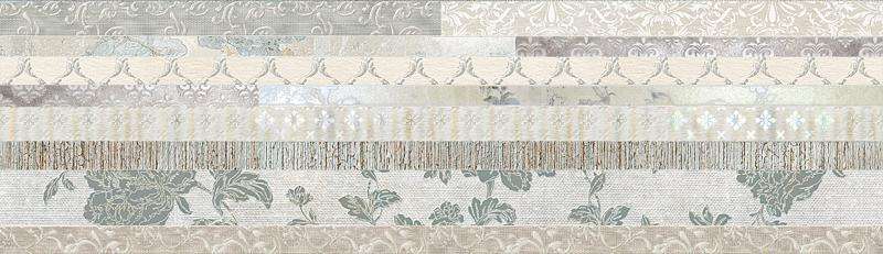 Декоративные элементы Ibero Inspire Decor Sibyl Vanilla B, цвет серый, поверхность глянцевая, прямоугольник, 290x1000