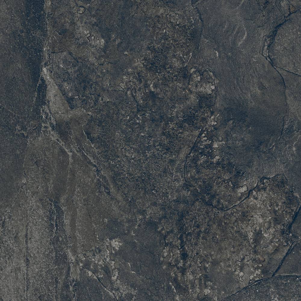 Керамогранит Tubadzin Grand Cave Graphite STR, цвет чёрный, поверхность матовая, квадрат, 798x798